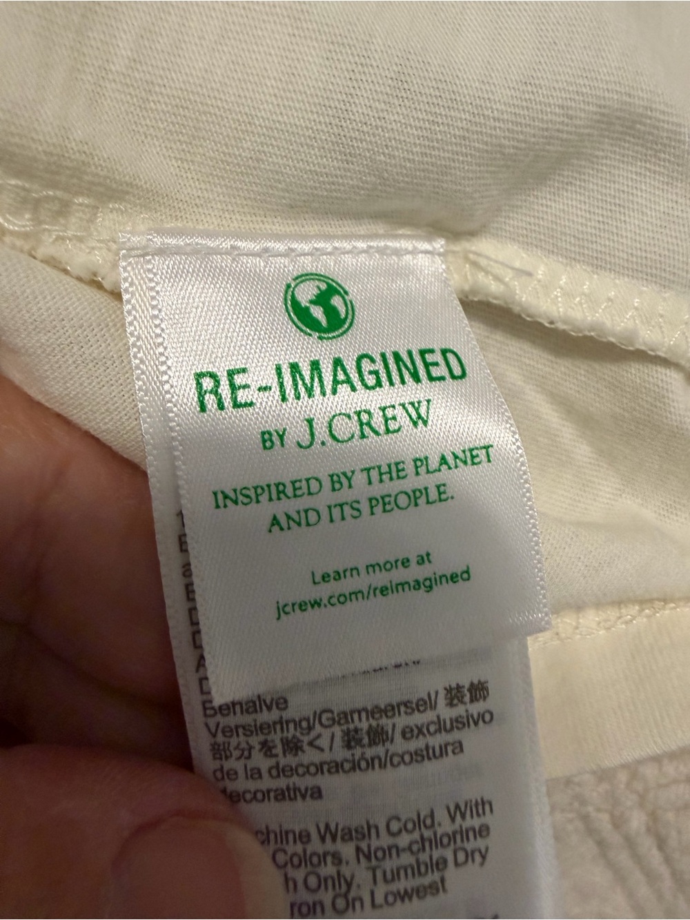 J. Crew Cream Smocked Yoke Short Sleeve Top nwot - Picture 6 of 8